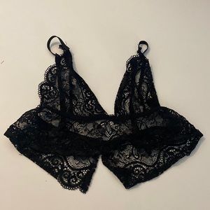 Black lace bralette Size XS